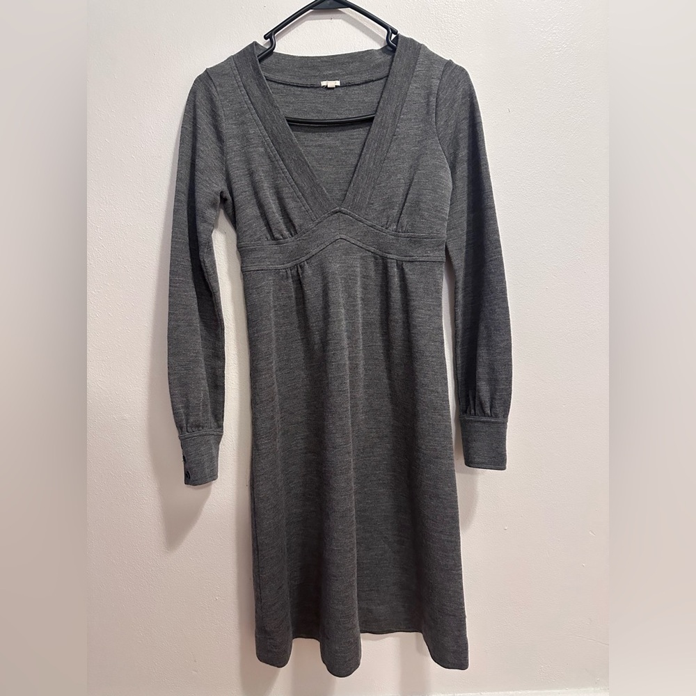 J. Crew Charcoal Gray Long Sleeve Dress